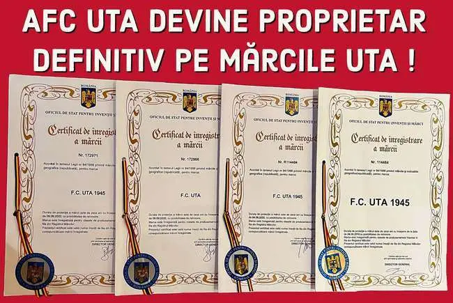 Meszar și prietenii lui: „CLUBUL NOSTRU a devenit definitiv proprietar al mărcii UTA”. Restul lumii: „Suporter Club UTA este și va rămâne în continuare entitatea care deține MARCA UTA”
