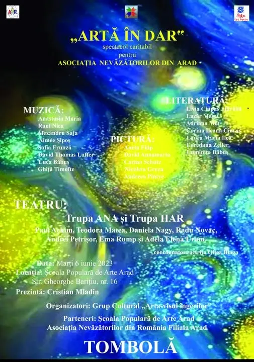 [ACTUALIZARE] Ca într-o rugăciune spusă cu ochii închiși, artiștii care au urcat marți pe scena Școlii Populare de Arte Arad au dăruit artă în scop caritabil