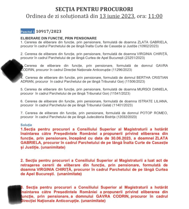 Procurorul Gavra a decăzut din grații și a fost „condamnat” la pensie specială