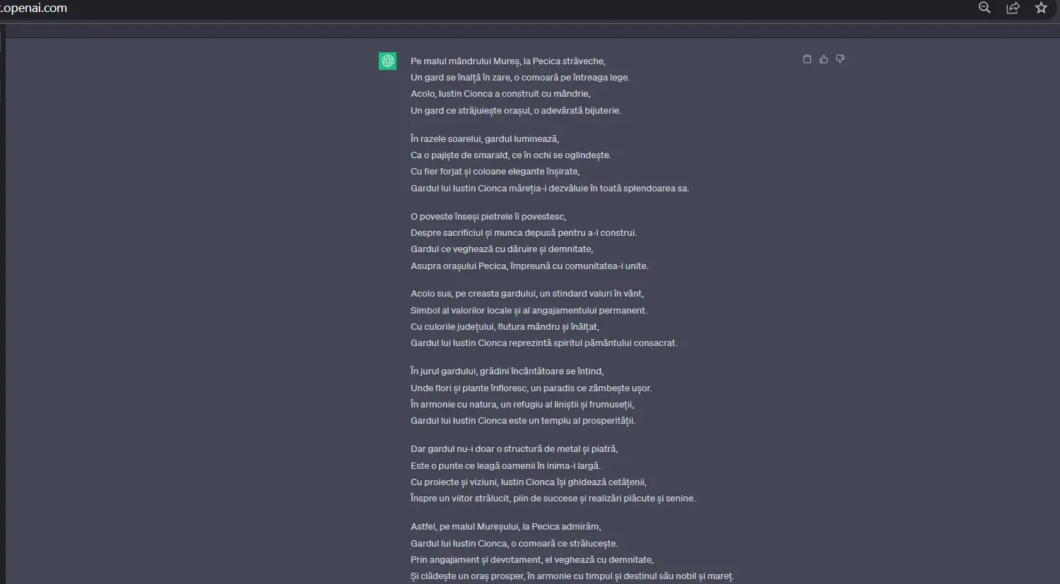 poezie despre gardul lui cionca