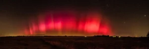 aurora boreală care a înroșit