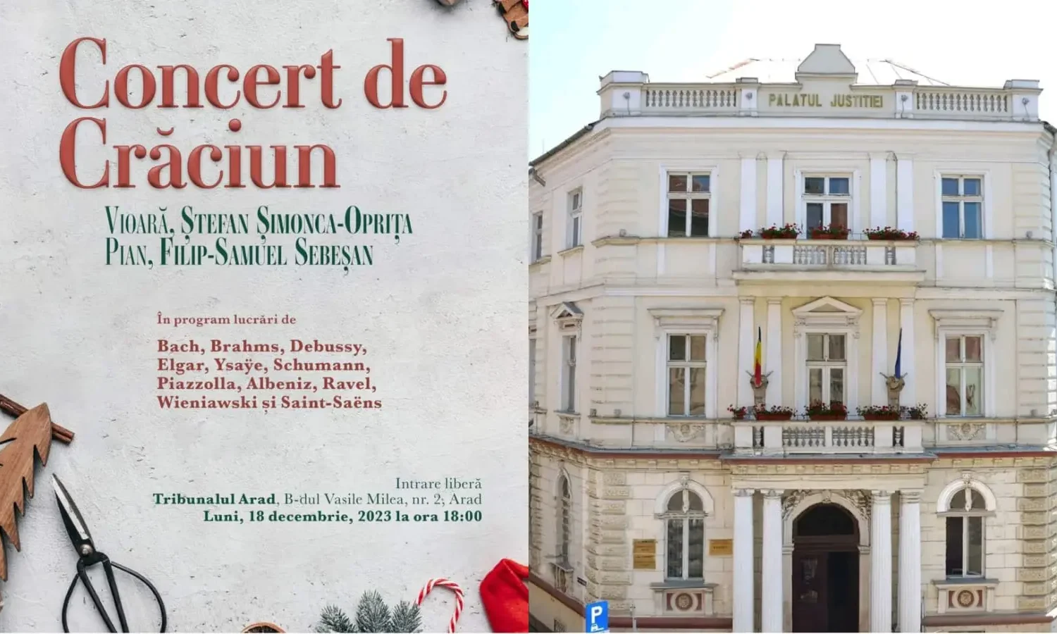 concert de crăciun la tribunalul arad