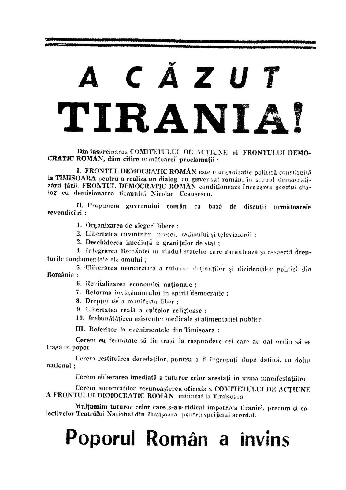 manifest timisoara 1989