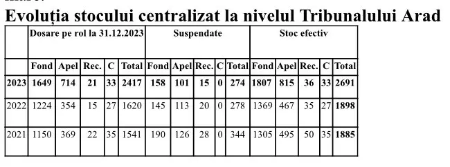 raport activitate 2023 tribunalul arad 3