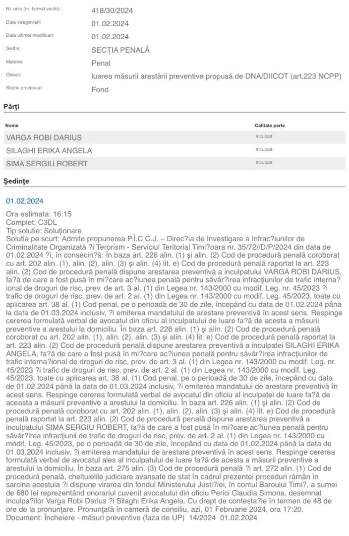 arest preventiv sima