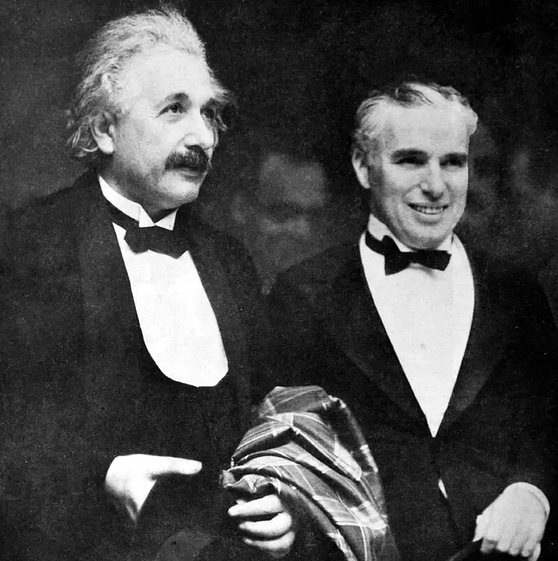 Albert Einstein and Charlie Chaplin City Lights premiere 1931