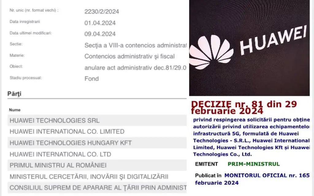 huawei statul roman proces