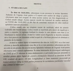 cerere chemare in judecata scjua nosocomiala