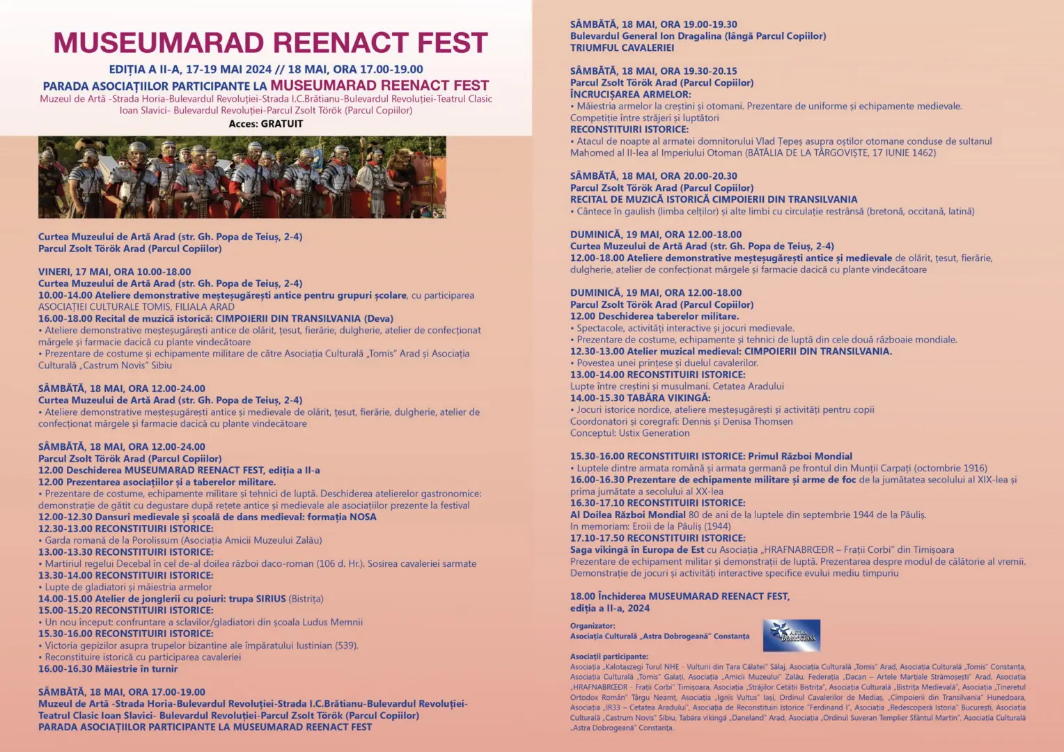 program museum arad reenact fest 2024