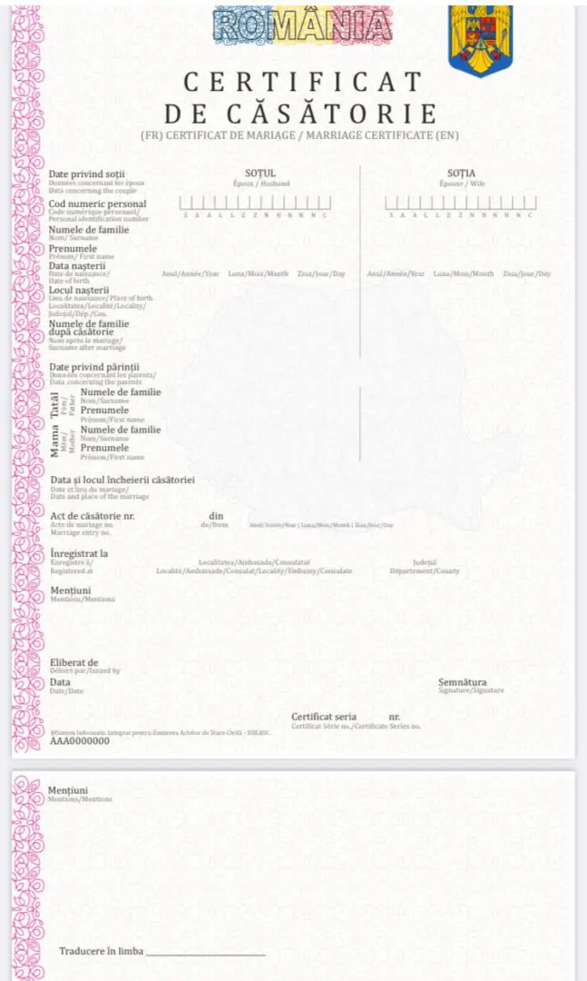 certificat de casatorie electronic