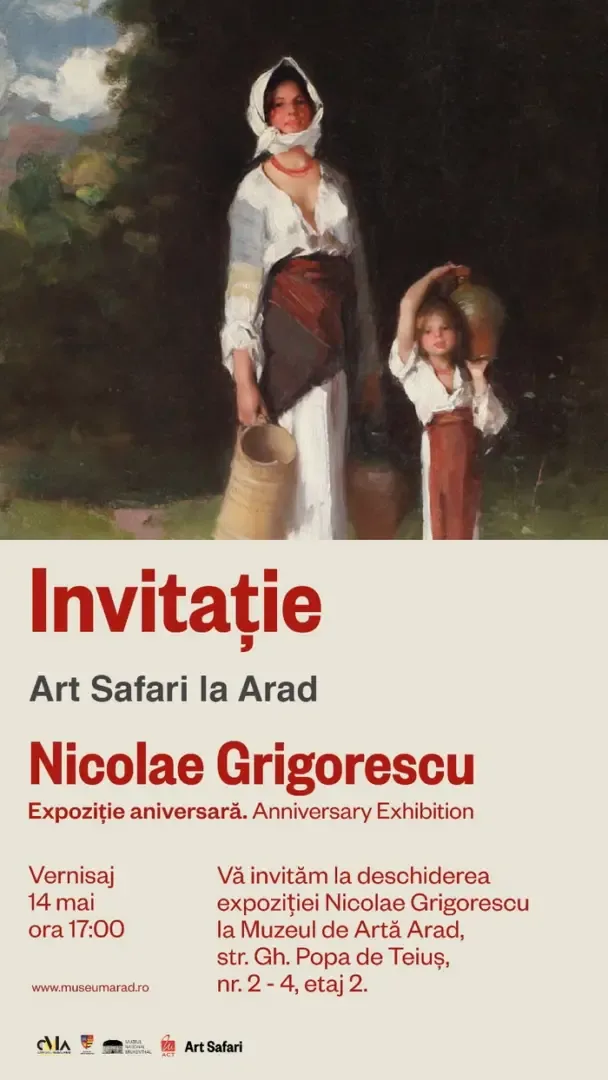 invitatie muzeul de arta arad nicolae grigorescu. expozitie aniversara. 14 mai. ora 17.000