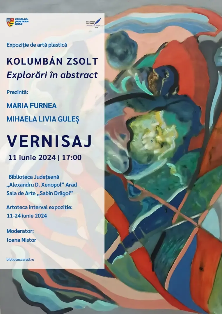 afis 11 iunie 2024 vernisaj arta plastica biblioteca arad