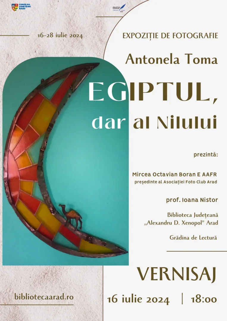 afis 16 iulie vernisaj biblioteca arad