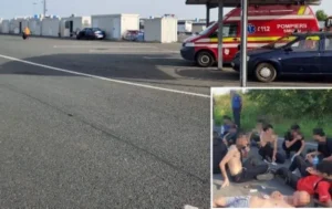 migranți în stare de deshidratare