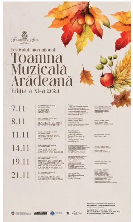 afis festivalul toamnei filarmonica