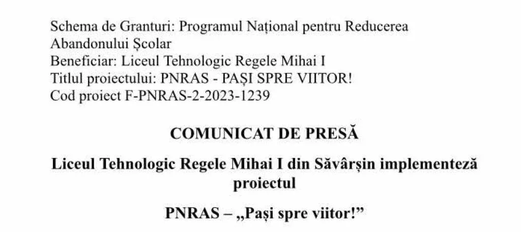 anunt proiect savarsin