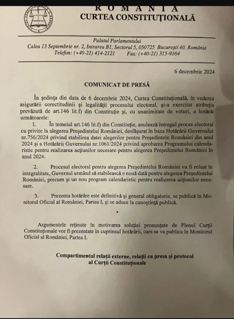 comunicat ccr anulare alegeri