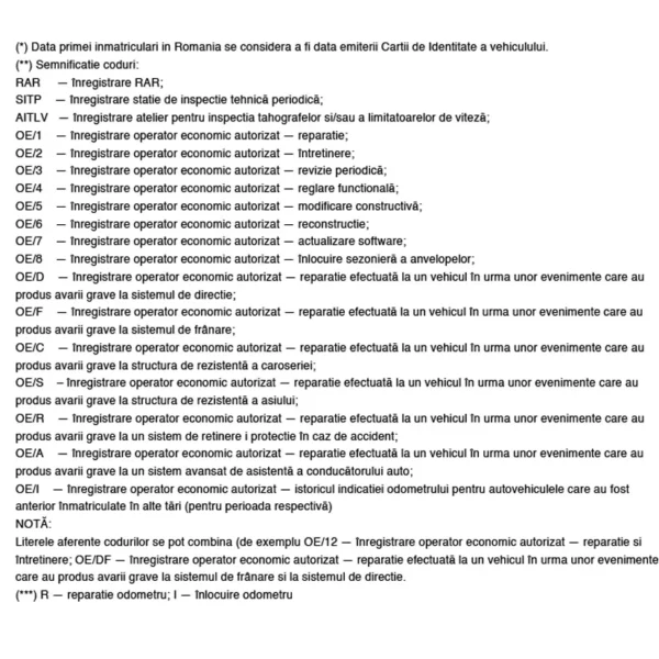 explicatii certificat rar auto pass