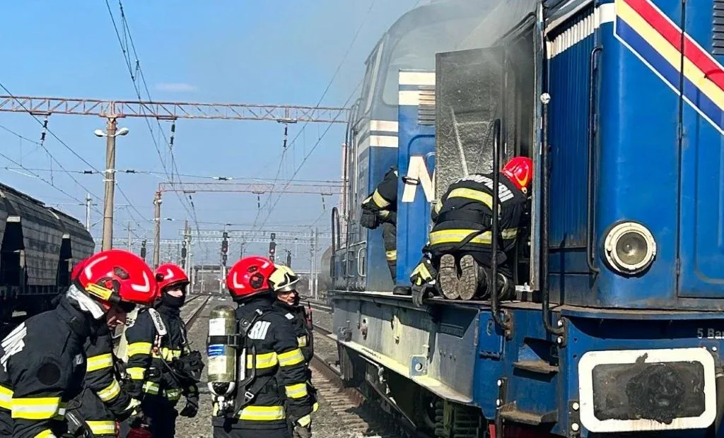 incendiu locomotiva