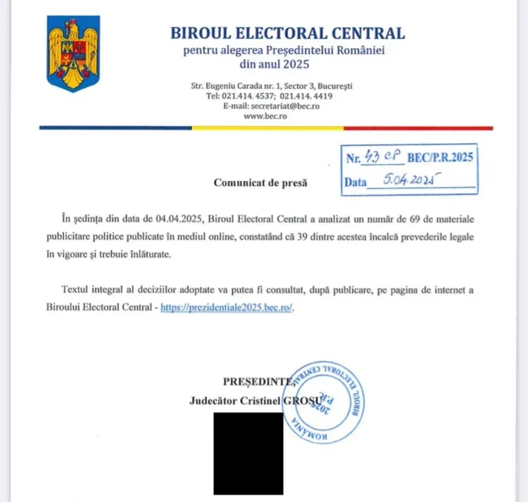bec eliminare materiale online