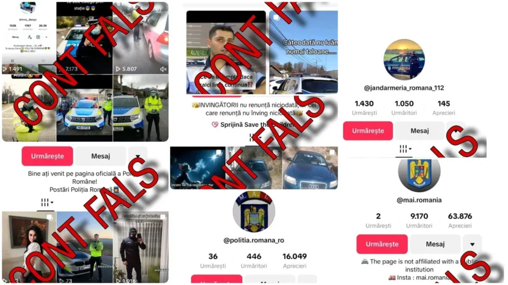 conturi false mai tiktok