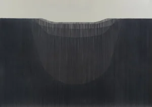 norbert filep lightcurve tranzit of kepler 102 pencil on paper 100x70 cm 2023