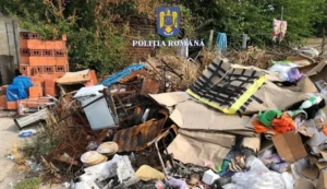 deșeuri descoperite într-o balastieră