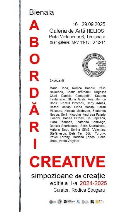 Expoziția bienală „abordări creative’’ | galeria helios | u. A. P. Timişoara 3 afis abordari creative