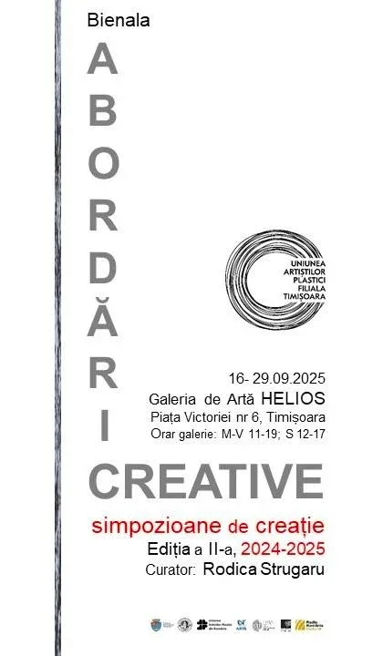 Expoziția bienală „abordări creative’’ | galeria helios | u. A. P. Timişoara 2 afis
