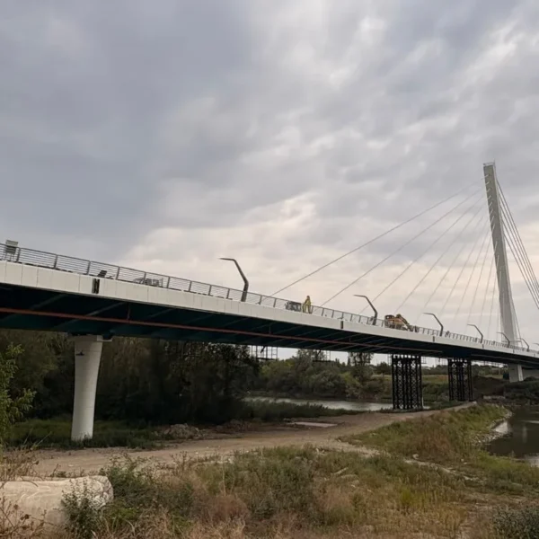 Podul hobanat „ușurat” de amporă | video din dronă 6 podul hobanat 3