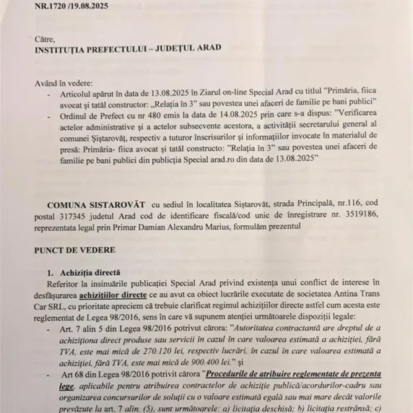 Linșaj mediatic „cu dedicație pentru primarul din șiștarovăț de la spălătoria lui iuda”, pornit de la trei podețe din cuveșdia și injectat subtil sub pielea prefectului 15 sistarovat pdv1