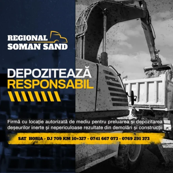 Premieră în județul arad în lupta cu molozul depozitat ilegal | primul depozit autorizat pentru a prelua exclusiv deșeuri inerte rezultate din construcții a devenit funcțional 11 depozit deseuri constructii. horia jud arad banner