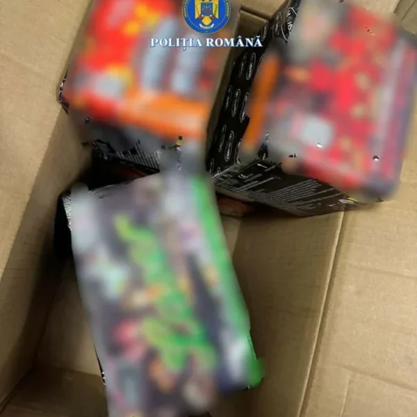 Zăbrani | percheziții la locuințele a două persoane, confiscate aproximativ 250 de kilograme de articole pirotehnice 2 materiale pirotehnice zabrani1