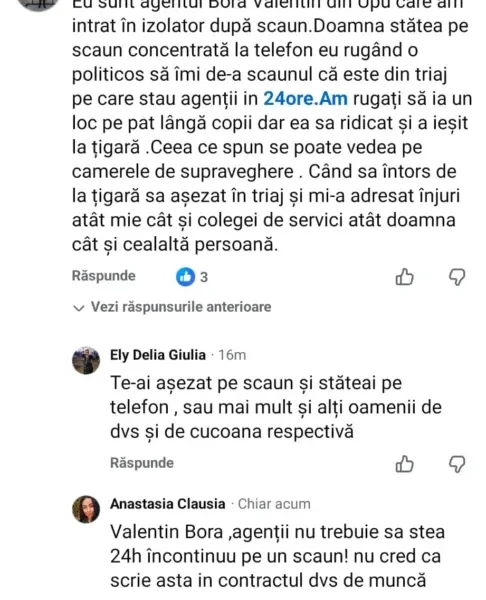 Actualizare 3 | doi paznici au fost găsiți responsabili de comportamentul discriminatoriu față de pacienta adusă la upu cu cele trei fetițe diagnosticate cu gripa a | ambii și-au dat demisia 2 valentin bora