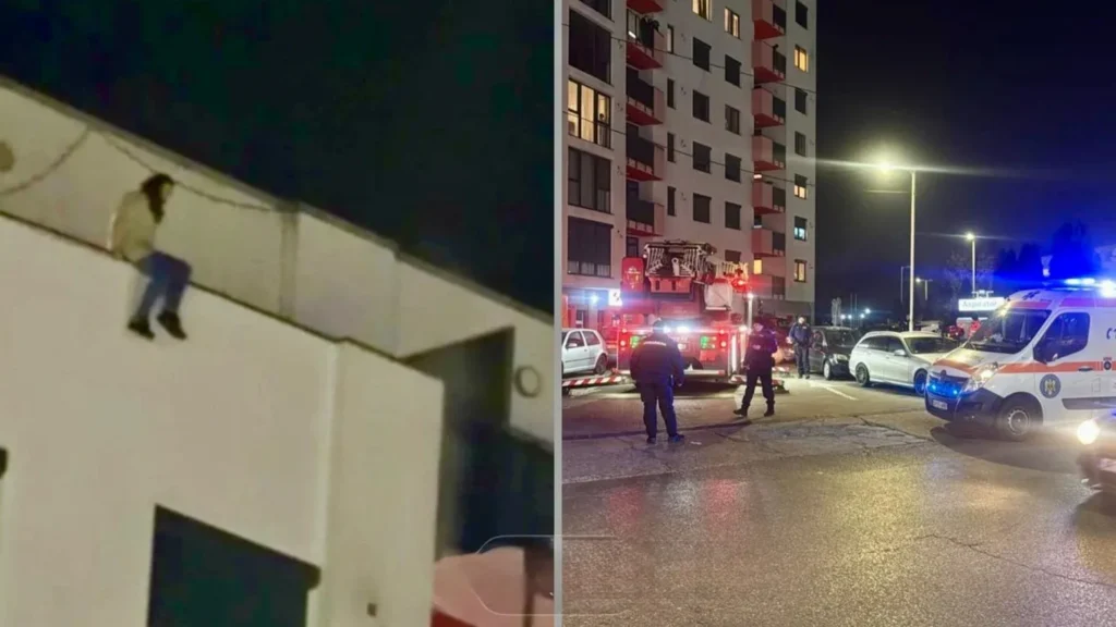 O femeie de 24 de ani din timișoara care a vrut să se arunce de la etajul 9 al unui bloc de pe „banu mărăcine” a fost convinsă de negociatorii poliției să n-o facă 2 banu mărăcine