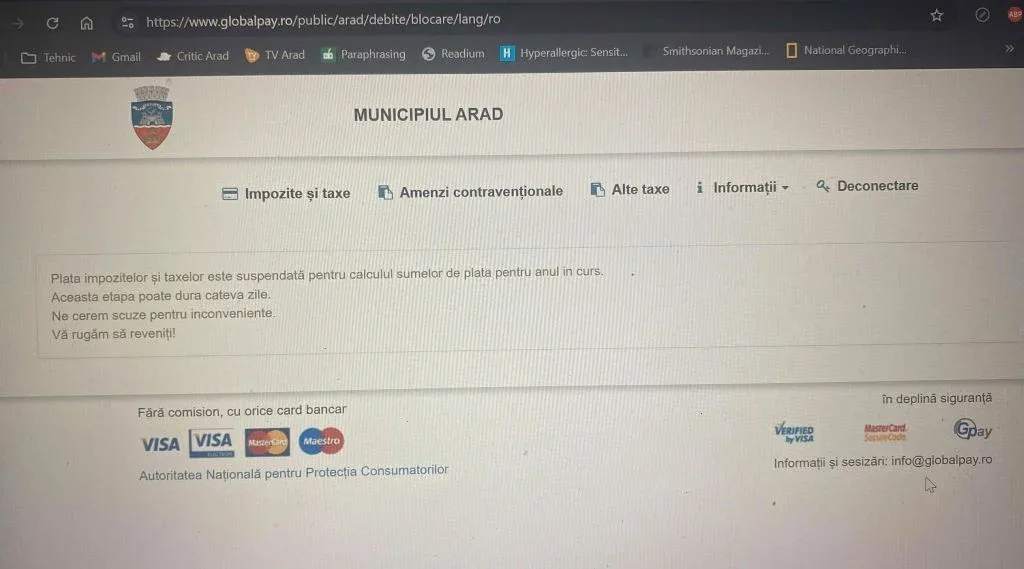 Val de nemulțumiri în toată țara din cauza noilor creșteri de taxe și impozite locale din 2026 | arădenii sunt scutiți de stres din simplul motiv că deocamdată habar nu au cât vor avea de plată | comunicarea dintre instituții și ghiseul. Ro este blocată 2 verificare impozit arad 2026