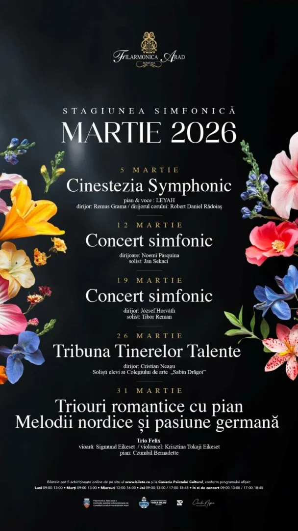 Filarmonica arad | programul lunii martie 2026 7 fila program martie 2026