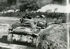 Forțe blindate germane în drum spre Viazma, octombrie 1941