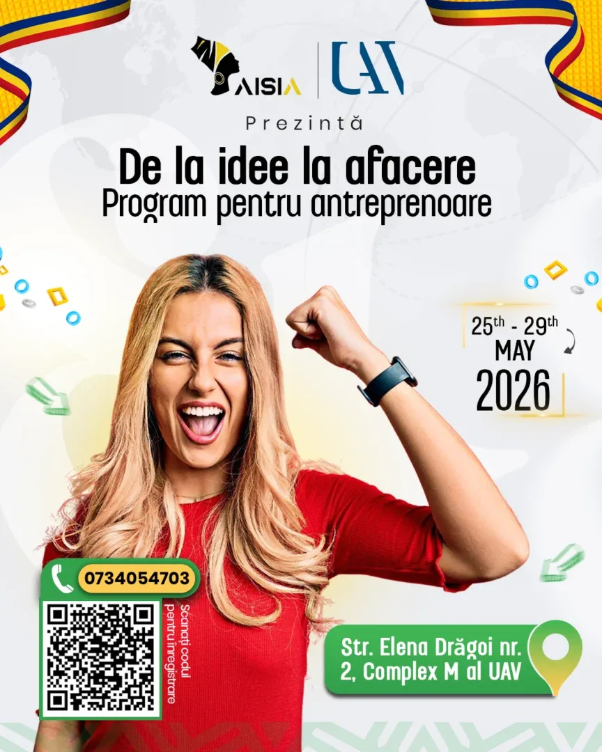Aisia e. V. În parteneriat cu universitatea „aurel vlaicu” organizează training gratuit pentru femeile de afaceri 2 aisia ro 2026 1