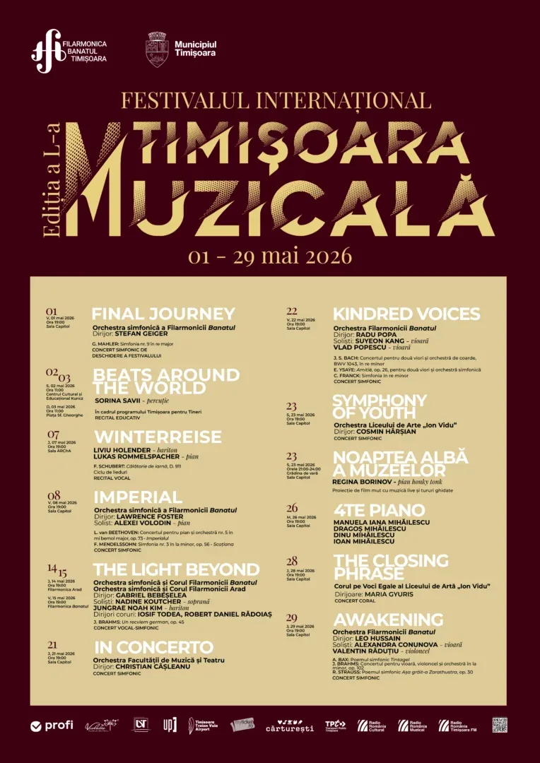 Festivalul internațional „timișoara muzicală” - 50 de ani de excelență artistică 2 afis timisoara muzicala 09