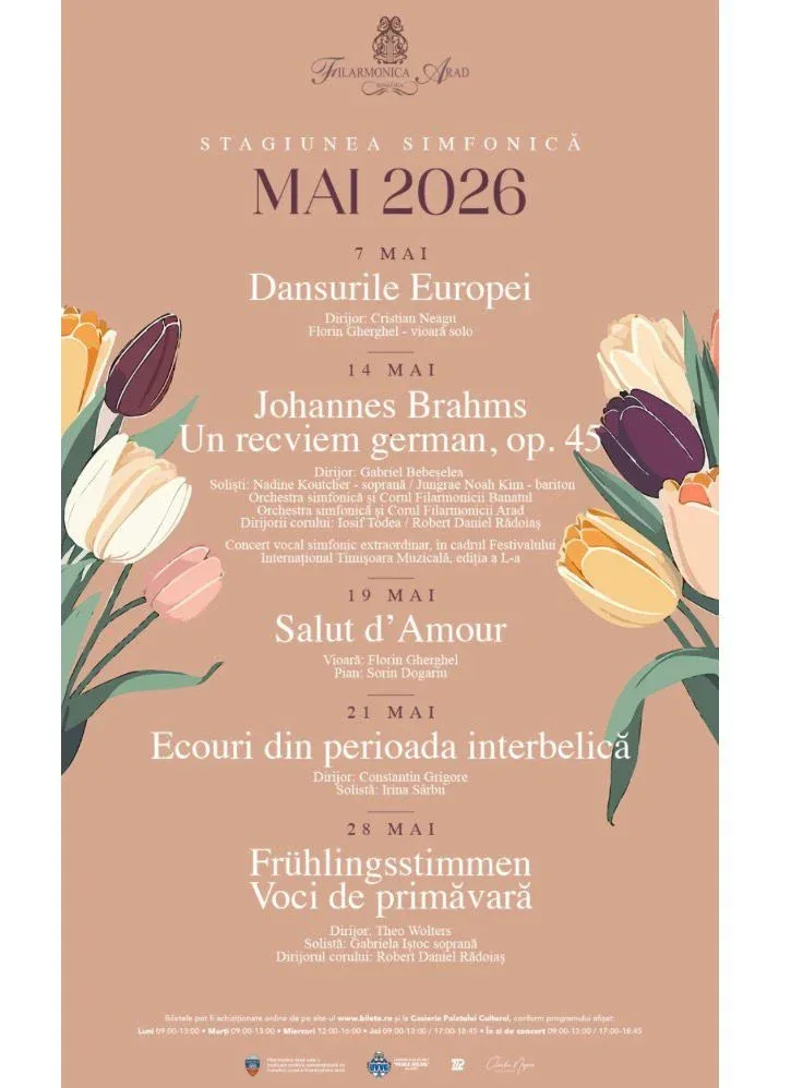 Filarmonica arad | programul lunii mai 2026 2 program fila mai 2026