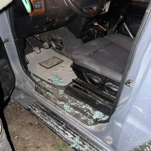 Rangeri ai parcului natural lunca mureșului, agresați de hoții de lemne 3 masina vandalizata
