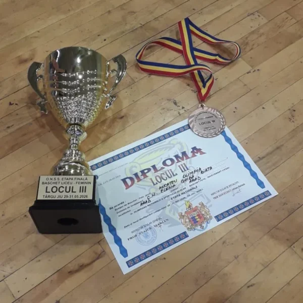Echipa de baschet fete de la colegiul național „elena ghiba birta”, bronz la olimpiada națională a sportului școlar 2 cupa si diploma