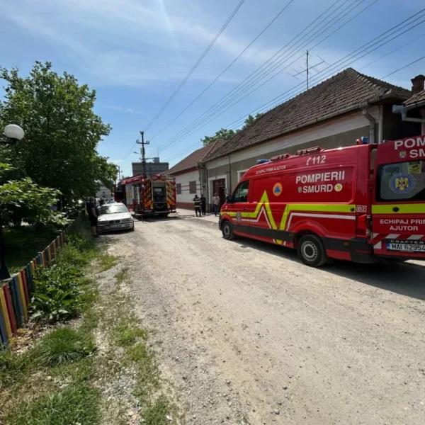 Incendiu la o casă din sebiș în urma exploziei unei butelii | două persoane au fost transportate la spital cu arsuri 2 incendiu sebis1