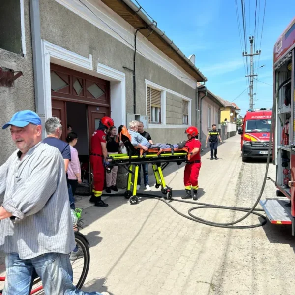 Incendiu la o casă din sebiș în urma exploziei unei butelii | două persoane au fost transportate la spital cu arsuri 4 incendiu sebis3