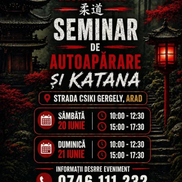 Două seminare de autoapărare prin tehnici de koryu-jujitsu și mânuirea katanei, în acest weekend 2 semninar autoaparare 2