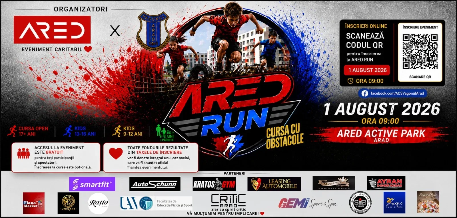 Ared run - înscrie-te și participă la cursa cu obstacole dedicată tuturor vârstelor, care îmbină sportul și distracția cu empatia 1 ared run1