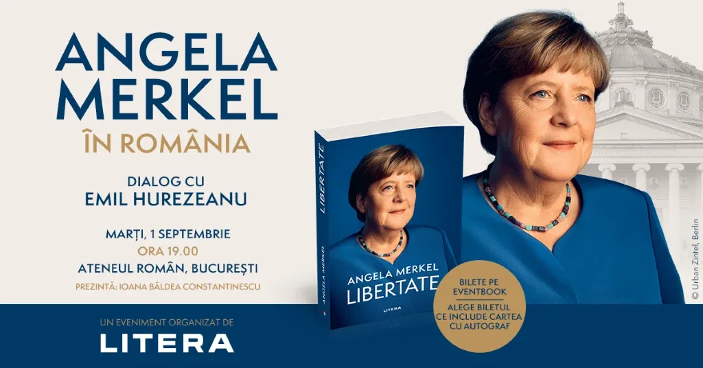 Angela merkel vine la bucurești pentru lansarea volumului „libertate. Amintiri 1954–2021“ | dialog cu emil hurezeanu, la ateneul român 1 angela merkel la bucuresti