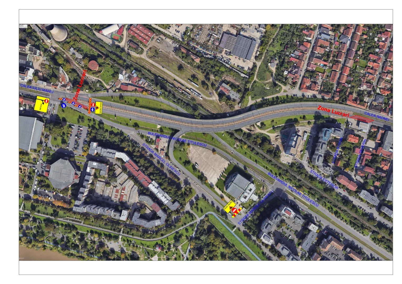 Trafic restricționat, timp de o lună, pe pasajul micălaca 2 plansa inchidere pasaj micalaca calea radnei page 0001