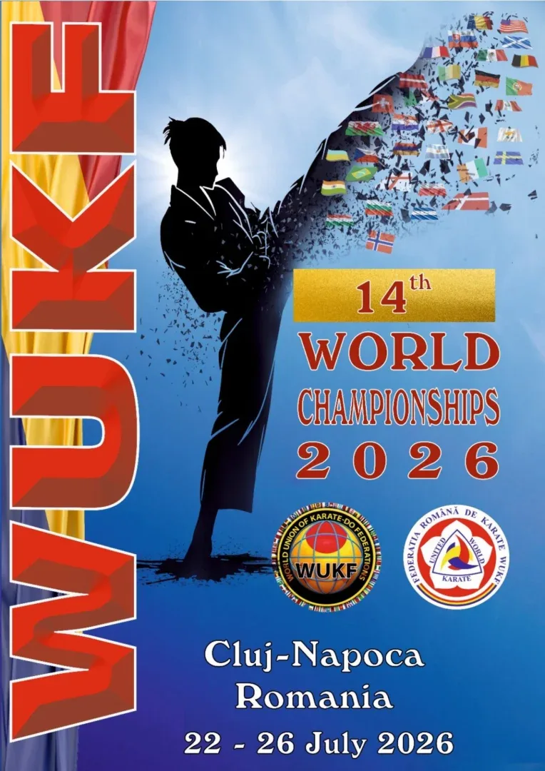 Tinerii de la sport club tiger au adus la arad 26 medalii de la campionatul mondial de karate desfășurat la cluj-napoca 2 campionatul mondial de karate wukf - 2026 - cluj napoca - afiș